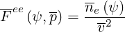            --
Fee(ψ, p) = ne-(ψ)
             v2
