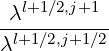   l+1∕2,j+1
-λ---------
λl+1∕2,j+1 ∕2