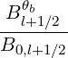   θb
-Bl+1∕2-
B0,l+1 ∕2