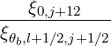    ξ
----0,j+12----
ξθb,l+1∕2,j+1∕2