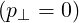 (p⊥ = 0)