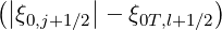 (|      |          )
 |ξ0,j+1 ∕2|-  ξ0T,l+1∕2