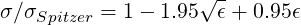                    √ -
σ∕σSpitzer = 1- 1.95  ϵ+ 0.95ϵ
