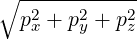 ∘  ------------
   p2x + p2y + p2z