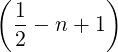 (         )
 1-
 2 - n + 1