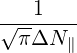    1
√π-ΔN---
      ∥