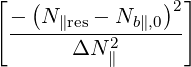 [  (            ) ]
 -  N ∥res - Nb ∥,0 2
 ------ΔN--2------
          ∥