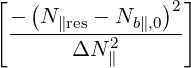 [                 ]
 - (N ∥res - Nb ∥,0)2
 ----------2------
       ΔN  ∥