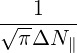    1
√π-ΔN---
      ∥