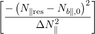 [- (N    - N    )2]
 -----∥res--2-b∥,0--
       ΔN ∥