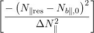 [  (            ) ]
 -  N ∥res - Nb∥,0 2
 ----------2------
       ΔN ∥