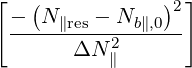 [  (            )2]
 ---N-∥res --Nb∥,0-
       ΔN ∥2