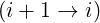 (i+ 1 → i)