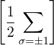 [      ]
 1 ∑
 --
 2 σ=1